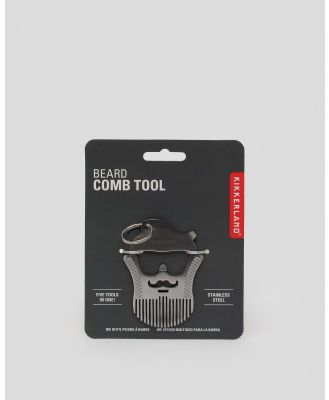 Kikkerland Men's Beard Comb Tool in Silver