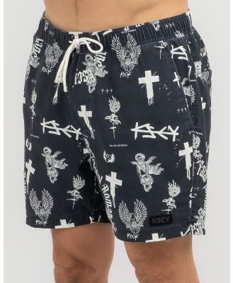 Kiss Chacey Men's Ovid Beach Shorts in Black