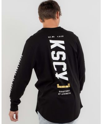 Kiss Chacey Men's Tocayo Dual Curved Long Sleeve T-Shirt in Black