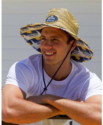 Kustom Men's Corona Printed Straw Hat in Navy