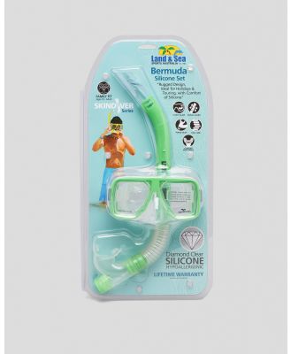 Land & Sea Sports Bermuda Mask & Snorkel Set in Green