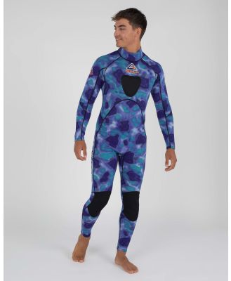 Land & Sea Sports Men's Adrenalin Camo Stealth Long Sleeve Steamer Wetsuit in Blue