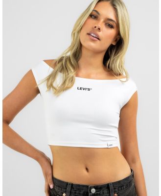 Levi's Women's Graphic Bardot Off Shoulder Top in Cream