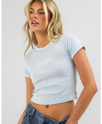 Levi's Women's Graphic Ringer Baby T-Shirt in Blue