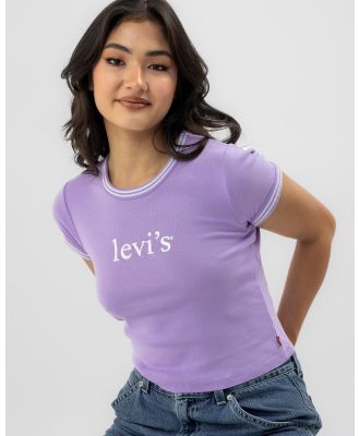 Levi's Women's Graphic Ringer Baby T-Shirt in Purple