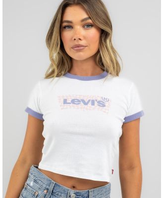 Levi's Women's Graphic Ringer Baby T-Shirt in White