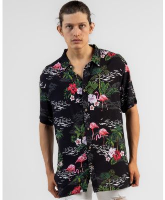 Lucid Men's Arcade Short Sleeve Shirt in Black