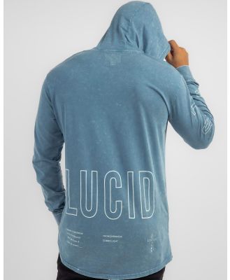 Lucid Men's Avenue Long Sleeve Hooded T-Shirt in Blue