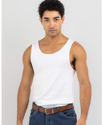 Lucid Men's Crucial Ribbed Singlet Top in White
