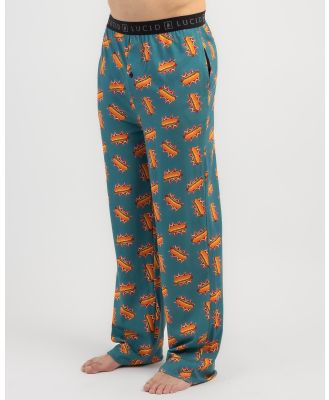 Lucid Men's Hot Dog Pyjama Pants in Blue