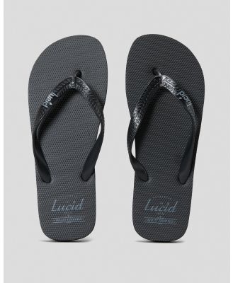 Lucid Men's Wedge Thongs in Black
