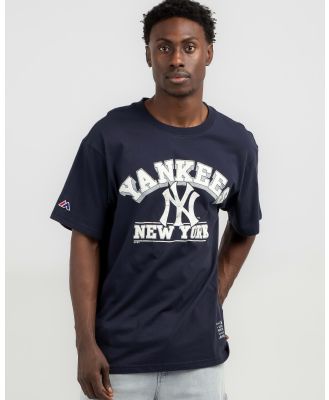 Majestic Men's New York Yankees Cracked Puff Arch T-Shirt in Black