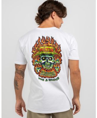 Milton Mango Men's Burnin' T-Shirt in White