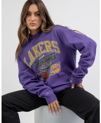 Mitchell & Ness Women's Hoop Sweatshirt in Purple