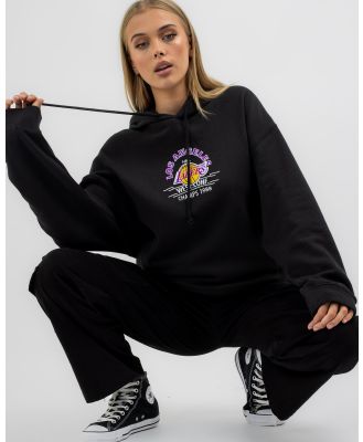 Mitchell & Ness Women's Los Angeles Lakers Letterman Hoodie in Black