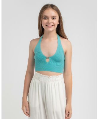 Mooloola Girls' As If Knit Top in Blue