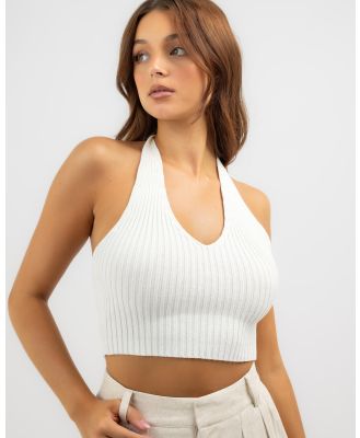 Mooloola Women's Ally Knit Halter Top in Cream