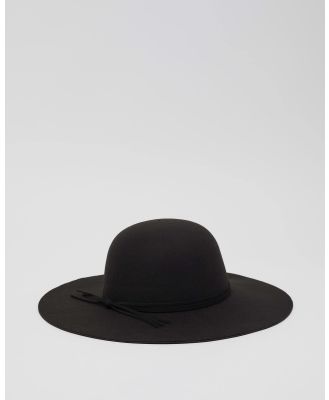 Mooloola Women's Eva Floppy Felt Hat in Black