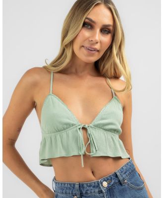 Mooloola Women's Faith Tie Up Cami Top in Green