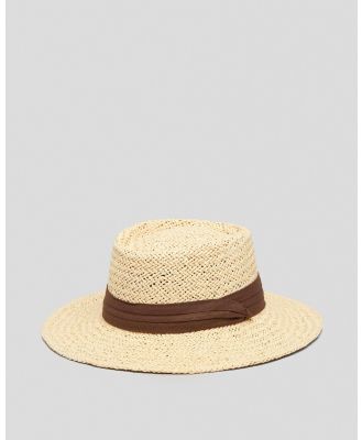 Mooloola Women's Izzy Boater Hat in Cream