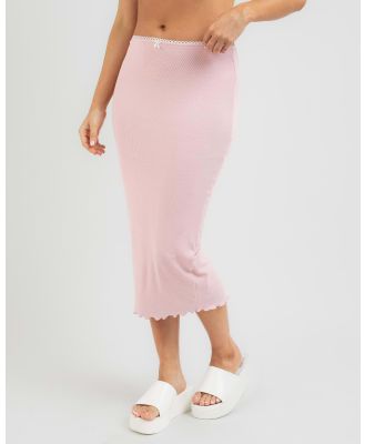 Mooloola Women's Romantic Midi Skirt in Pink