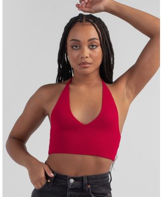 Mooloola Women's Snoh Knit Halter Top in Red