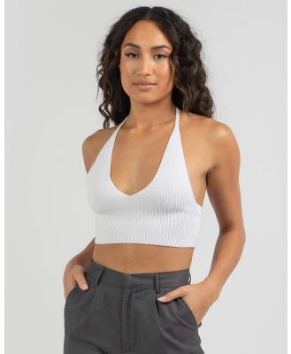 Mooloola Women's Snoh Knit Halter Top in White
