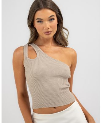 My Girl Women's Immi One Shoulder Knit Top in Natural