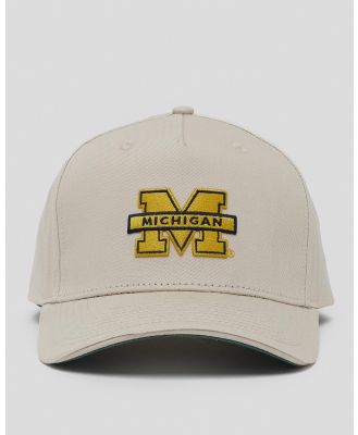 NCAA Men's Michigan Pinch Panel Snapback Cap in Brown