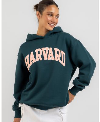 NCAA Women's Harvard Puff Print Hoodie in Green