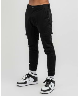 Nena & Pasadena Men's F100 Cargo Jogger Pants in Black