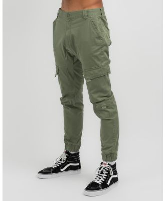 Nena & Pasadena Men's F100 Cargo Jogger Pants in Green