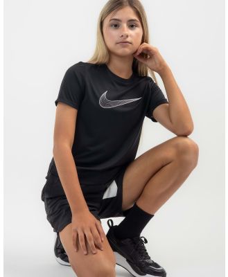 Nike Girls' Drifit One Short Sleeved T-Shirt in Black