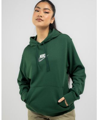 Nike Women's French Terry Fleece Hoodie in Green