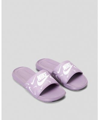 Nike Women's Victori One Slides Sandals in Purple