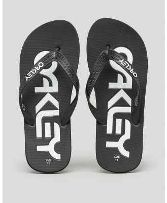 Oakley Men's College Flip Flop Thongs Shoes in Black