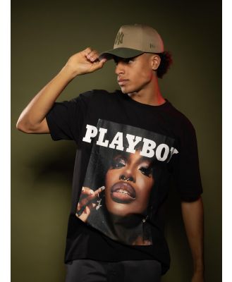 Playboy Men's Bunny O Covers T-Shirt in Black