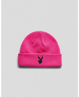 Playboy Women's Bunny Basics Beanie Hat in Pink