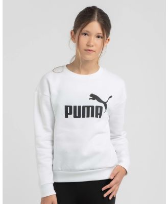 Puma Girls' Essential Logo Sweatshirt in White