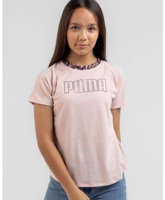 Puma Girls' Safari Glam T-Shirt in Pink