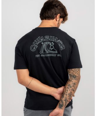 Quiksilver Men's Bubble Outline T-Shirt in Black