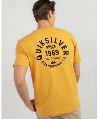 Quiksilver Men's Circled Script T-Shirt in Yellow