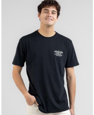 Quiksilver Men's Feeding Line Short Sleeve T-Shirt in Black