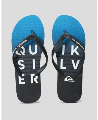 Quiksilver Men's Molokai Wordblock Thongs Shoes in Blue