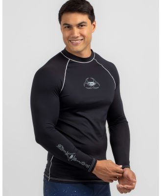 Quiksilver Men's Saturn Long Sleeve Rash Vest in Black