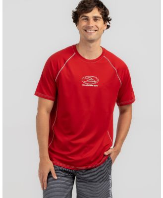 Quiksilver Men's Saturn Surf Short Sleeve Surf T-Shirt in Red