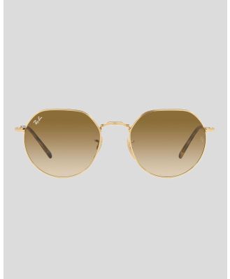 Ray-Ban Women's Jack Rb3565 Sunglasses in Gold