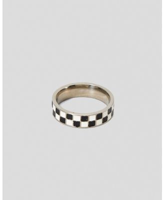 REPUBLIK Men's Checkerboard Ring in Silver
