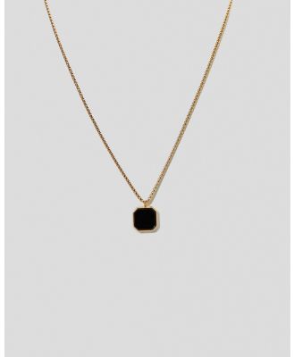 REPUBLIK Men's Onyx Pendant Necklace in Gold