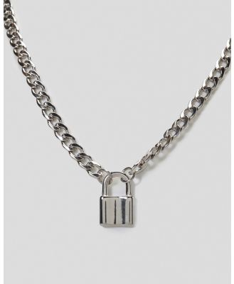 REPUBLIK Men's Padlock Necklace in Silver